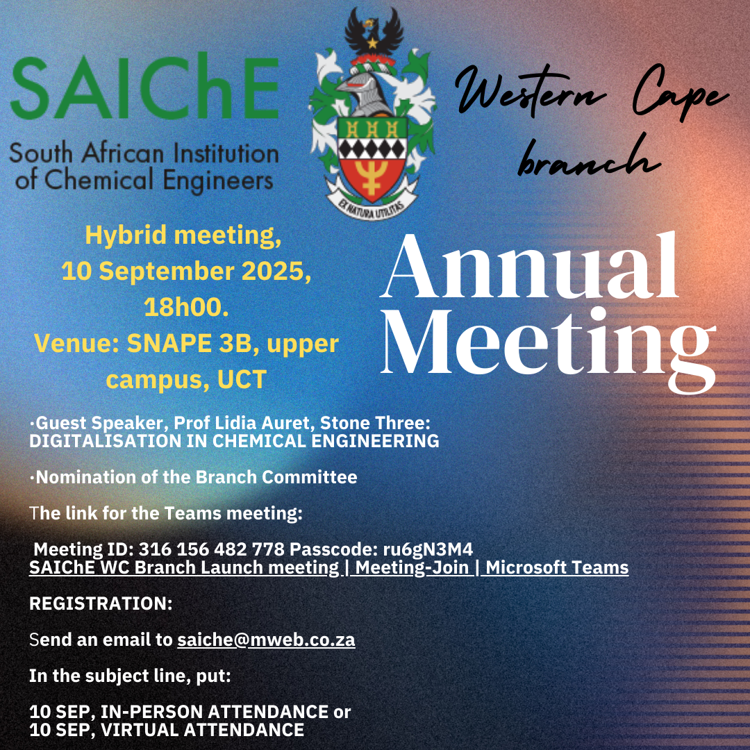 Talk by Prof Lidia Auret followed by the Western Cape AGM on 10 September 2025
