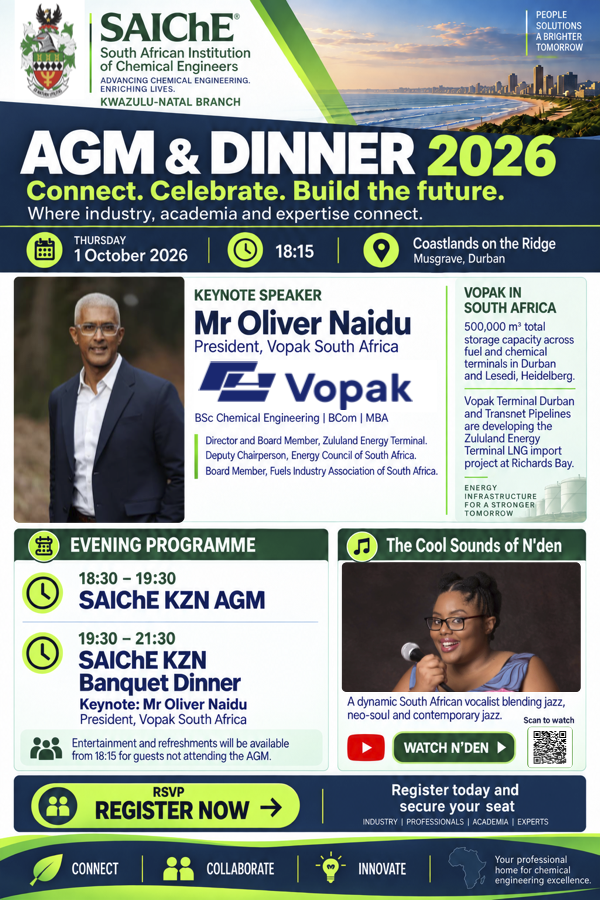 SAIChE KZN Branch AGM and DINNER